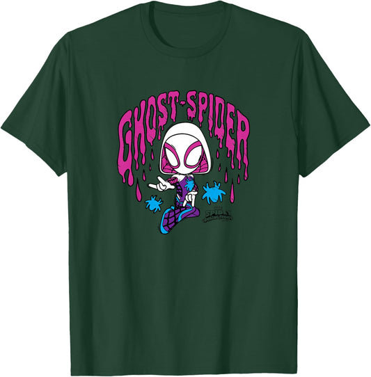 Kids Spidey and His Amazing Friends - Ghost Spider Scribble T-Shirt - T-Shirt | Forest