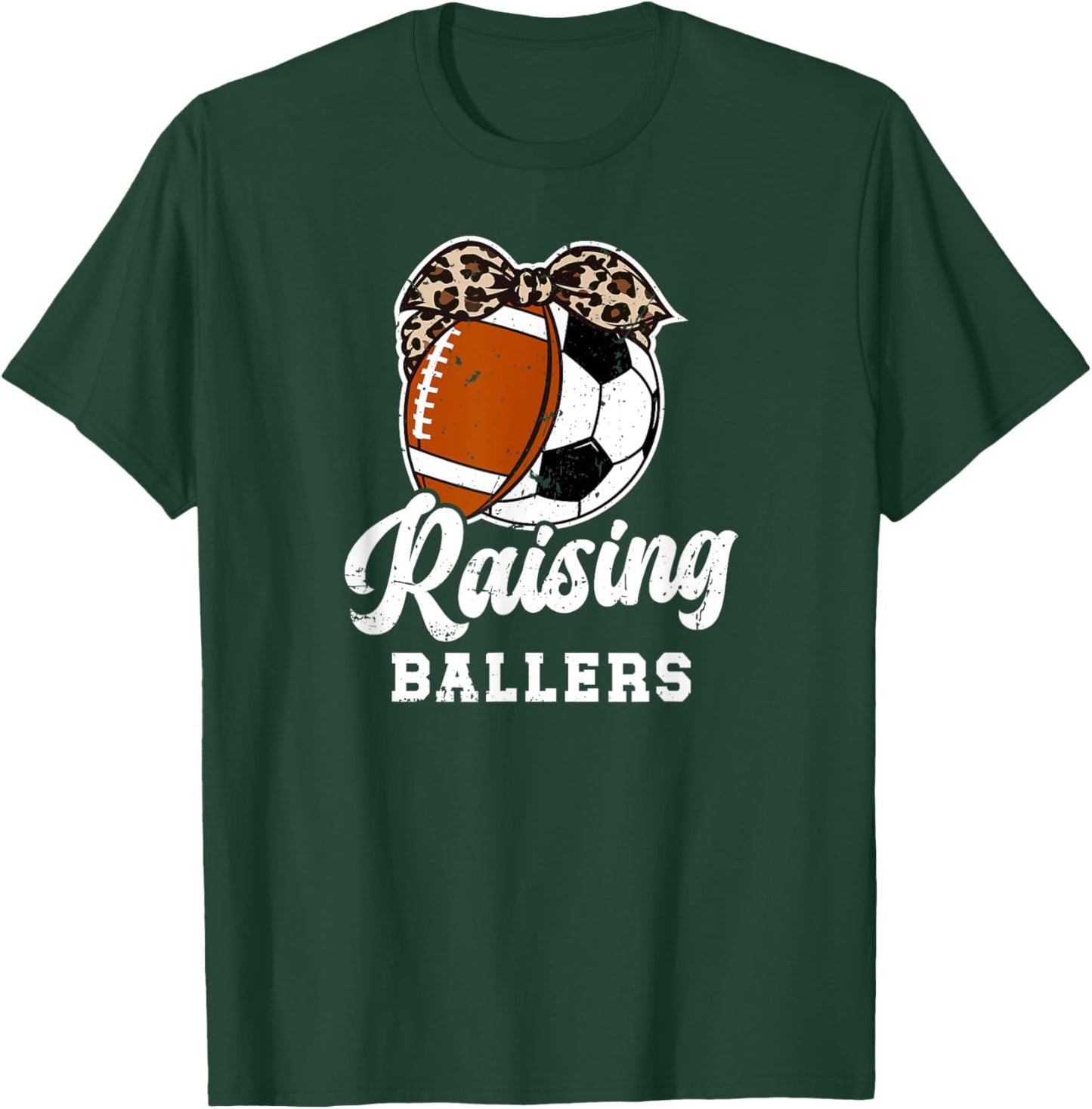 Raising Ballers Soccer Football Mom Soccer Football Mama T-Shirt - T-Shirt | Forest