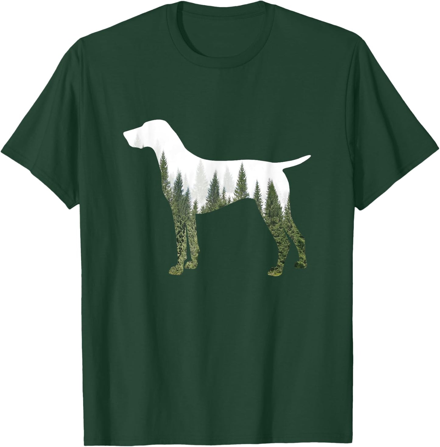 German Shorthair Pointer Nature Silhoutte Forest T-Shirt - T-Shirt | Forest
