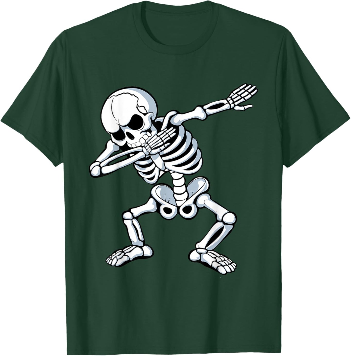 Dabbing Skeleton Spooky Dab Dancing Men Kids Boys Halloween T-Shirt - T-Shirt | Forest