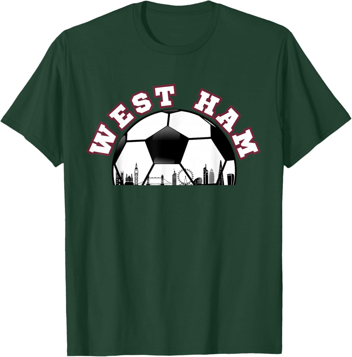 West Ham Shirt West Ham UK Cityscape Skyline T-Shirt - T-Shirt | Forest