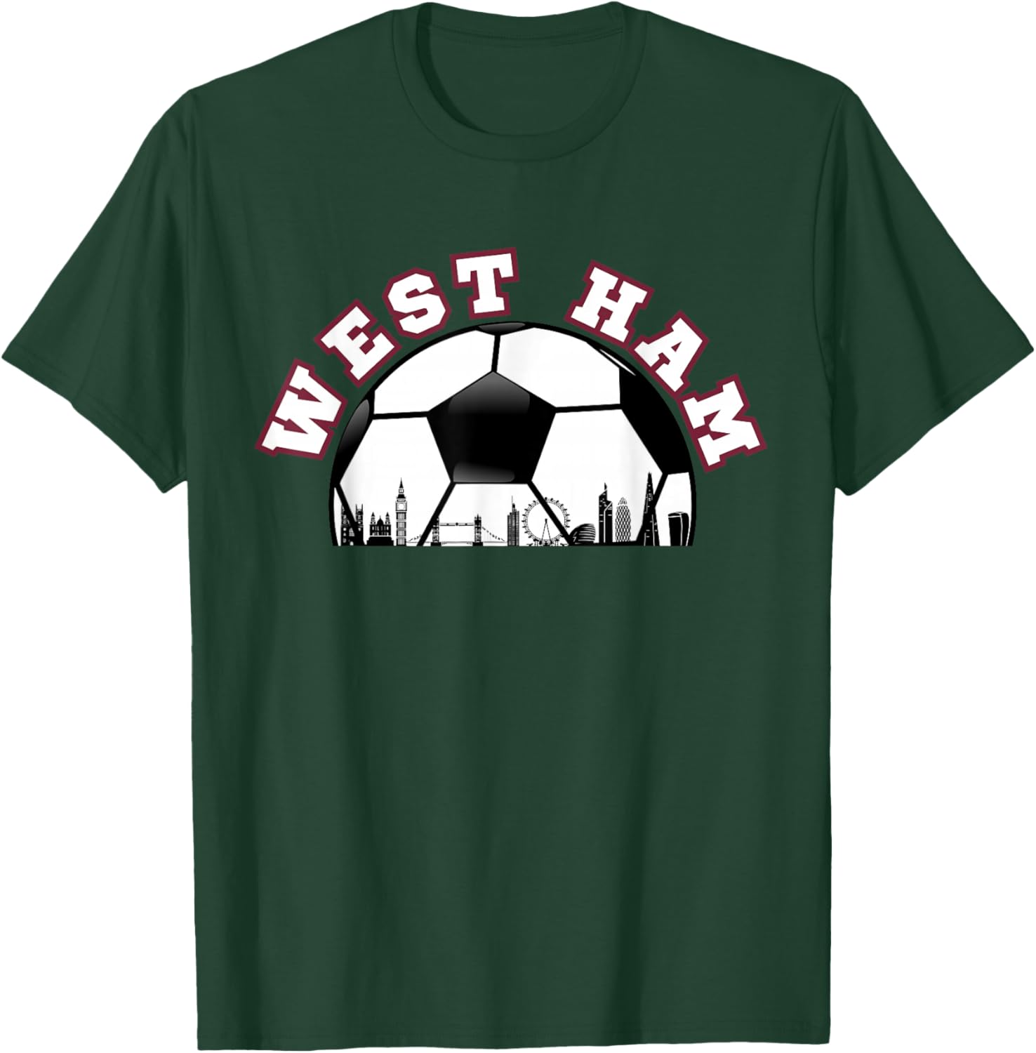 West Ham Shirt West Ham UK Cityscape Skyline T-Shirt - T-Shirt | Forest