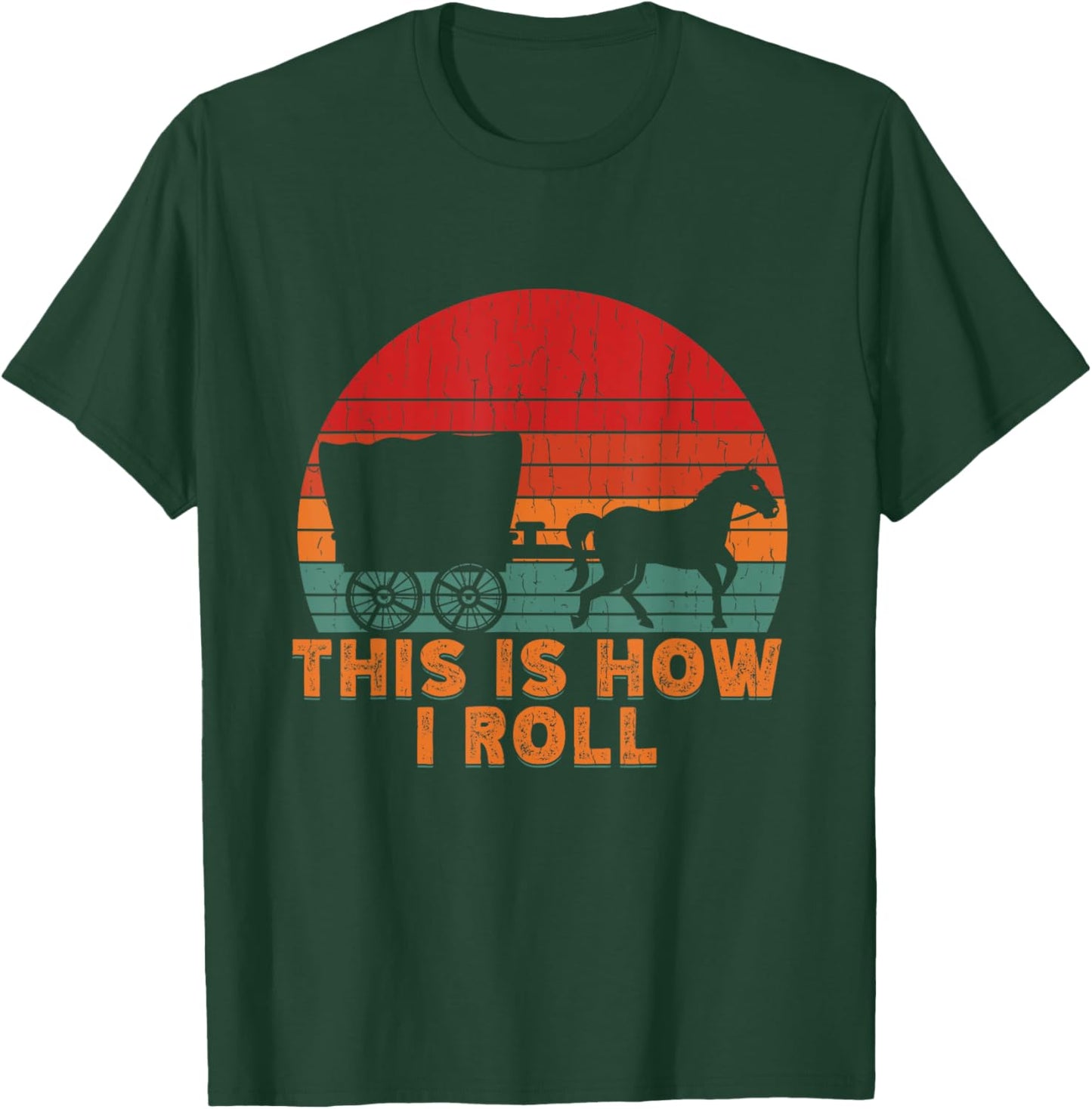Funny Amish Horse & Buggy This Is How I Roll Lancaster T-Shirt - T-Shirt | Forest