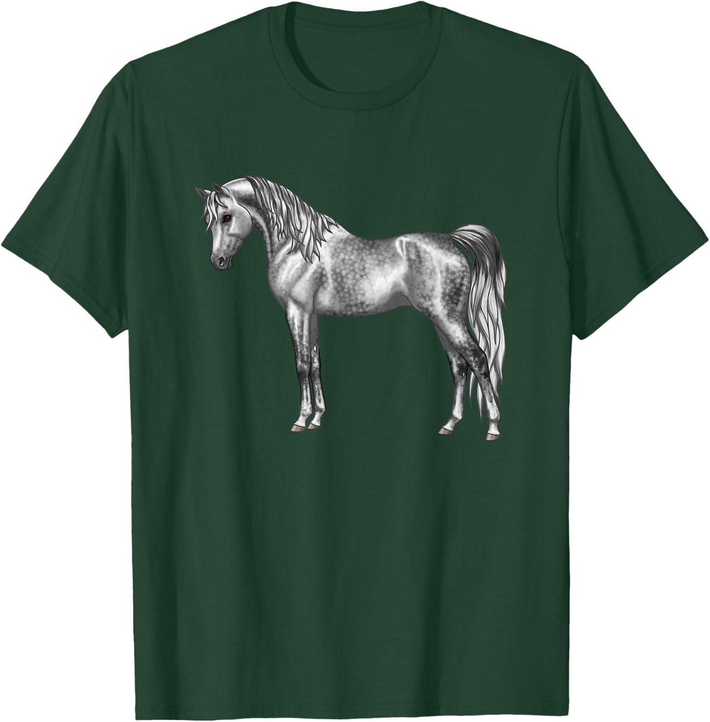 Beautiful Dapple Gray Egyptian Arabian Horse Lovers Gift T-Shirt - T-Shirt | Forest