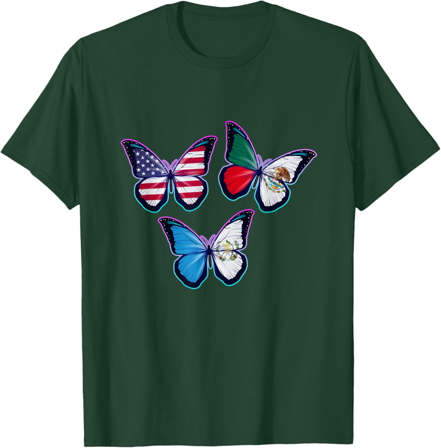Multiculti Heritage. Guatemala, Mexico and the USA T-Shirt - T-Shirt | Forest
