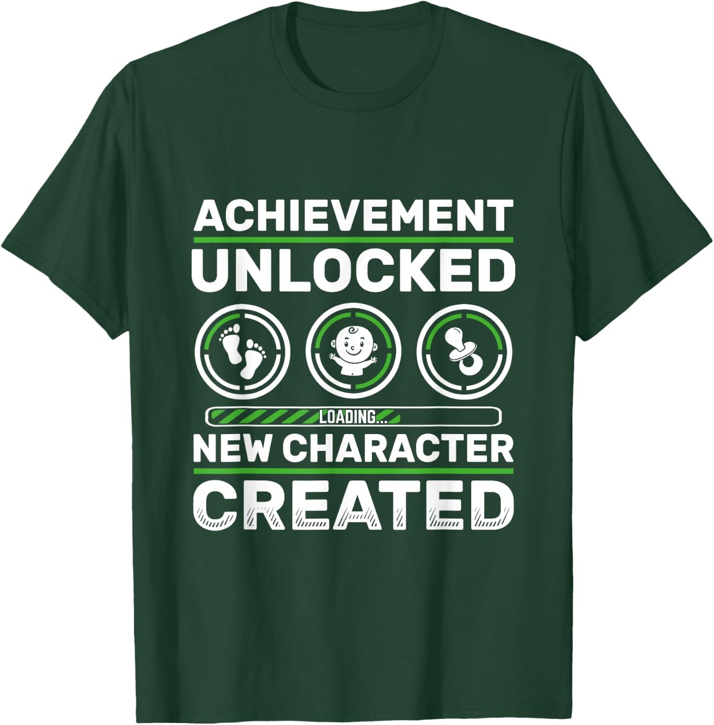 Schwangerschaft verknden Geschenk Zocker New Character Created - Pregnancy Announcement Dad Gamer T-Shirt - T-Shirt | Forest