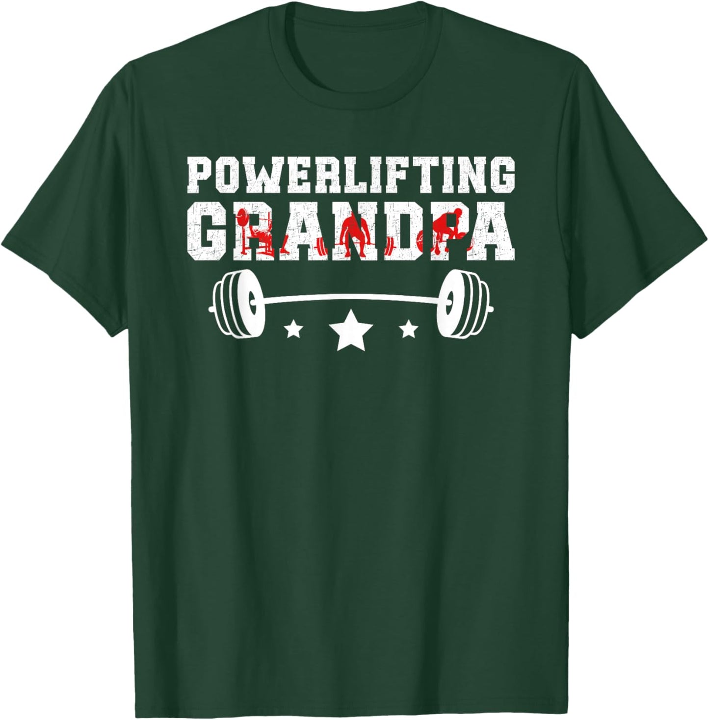 Powerlifting Grandpa Of A Powerlifter Grandfather T-Shirt - T-Shirt | Forest