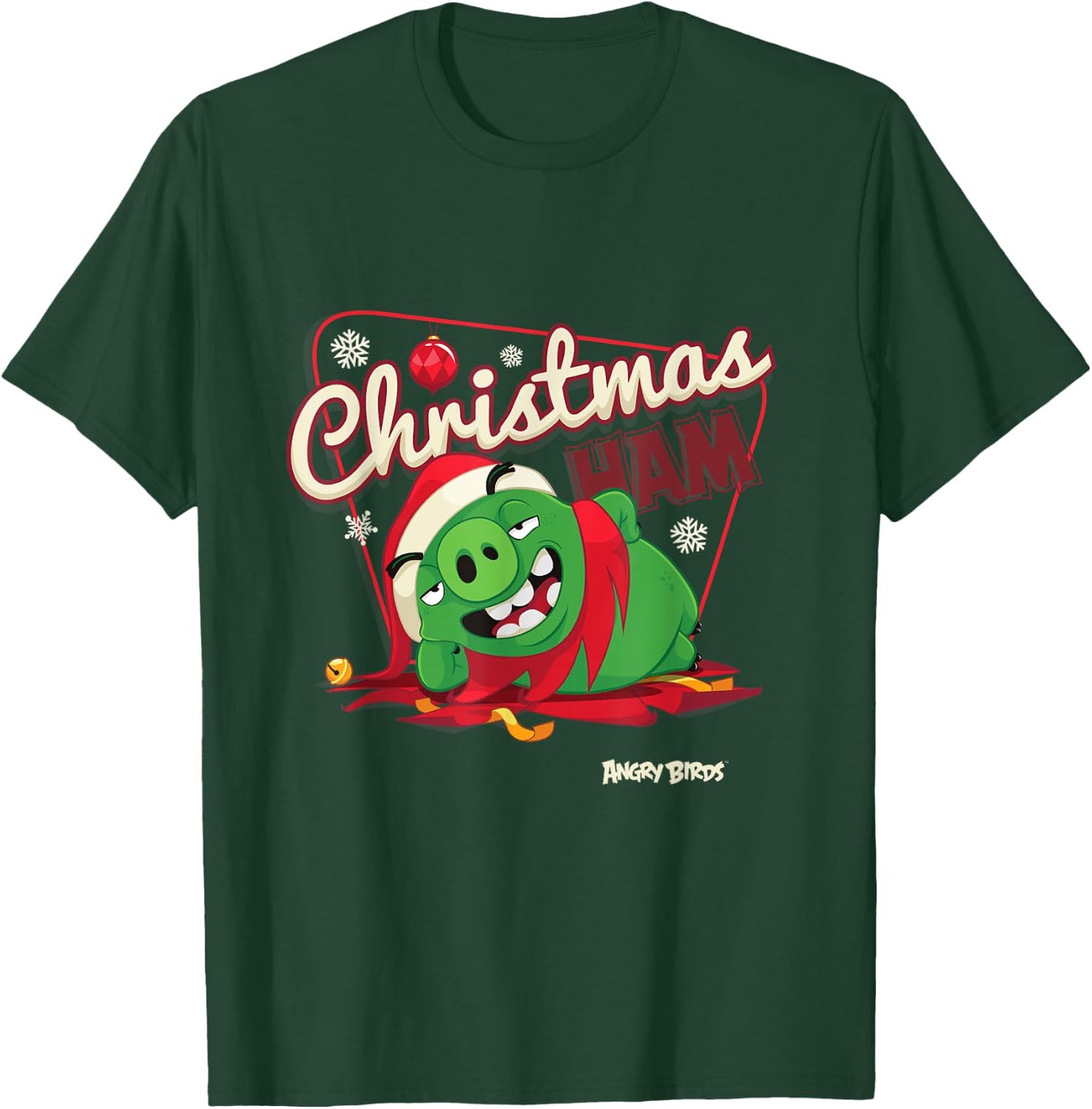 Angry Birds Christmas Pig Official Merchandise T-Shirt - T-Shirt | Forest