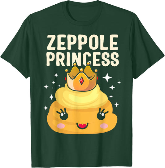 Saint Joseph's Day Zeppole Princess Cute Italian Pastry Marc T-Shirt - T-Shirt | Forest