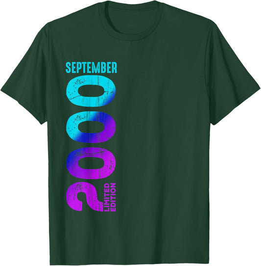 Limited Edition September 2000 Birthday T-Shirt - T-Shirt | Forest