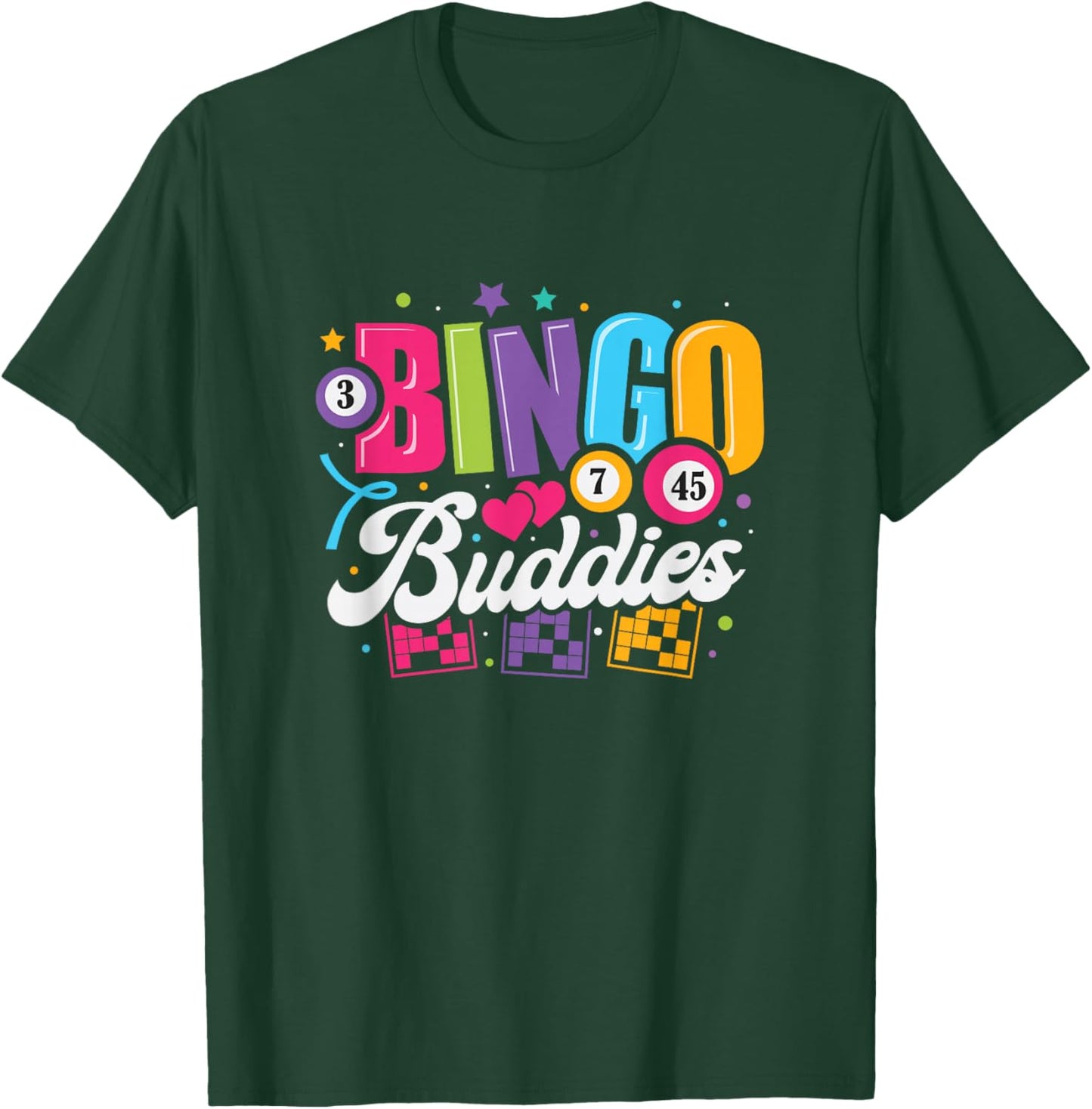 Bingo Buddies Lucky Game Players Funny Men Women Kids T-Shirt - T-Shirt | Forest