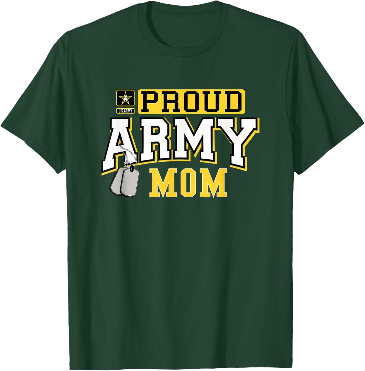 Proud Army Mom Shirt Military Pride T Shirt T-Shirt - T-Shirt | Forest