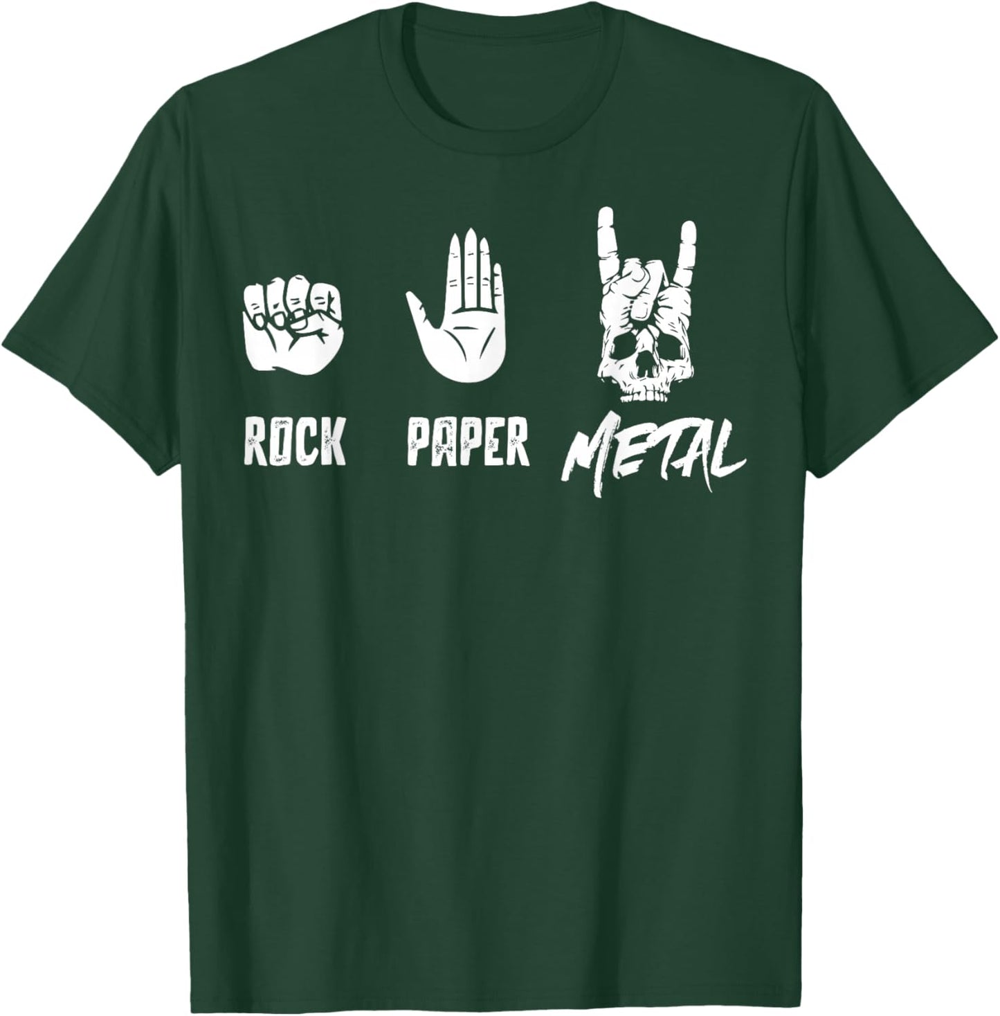 Rock Paper Metal - Heavy Metal Music T-Shirt - T-Shirt | Forest