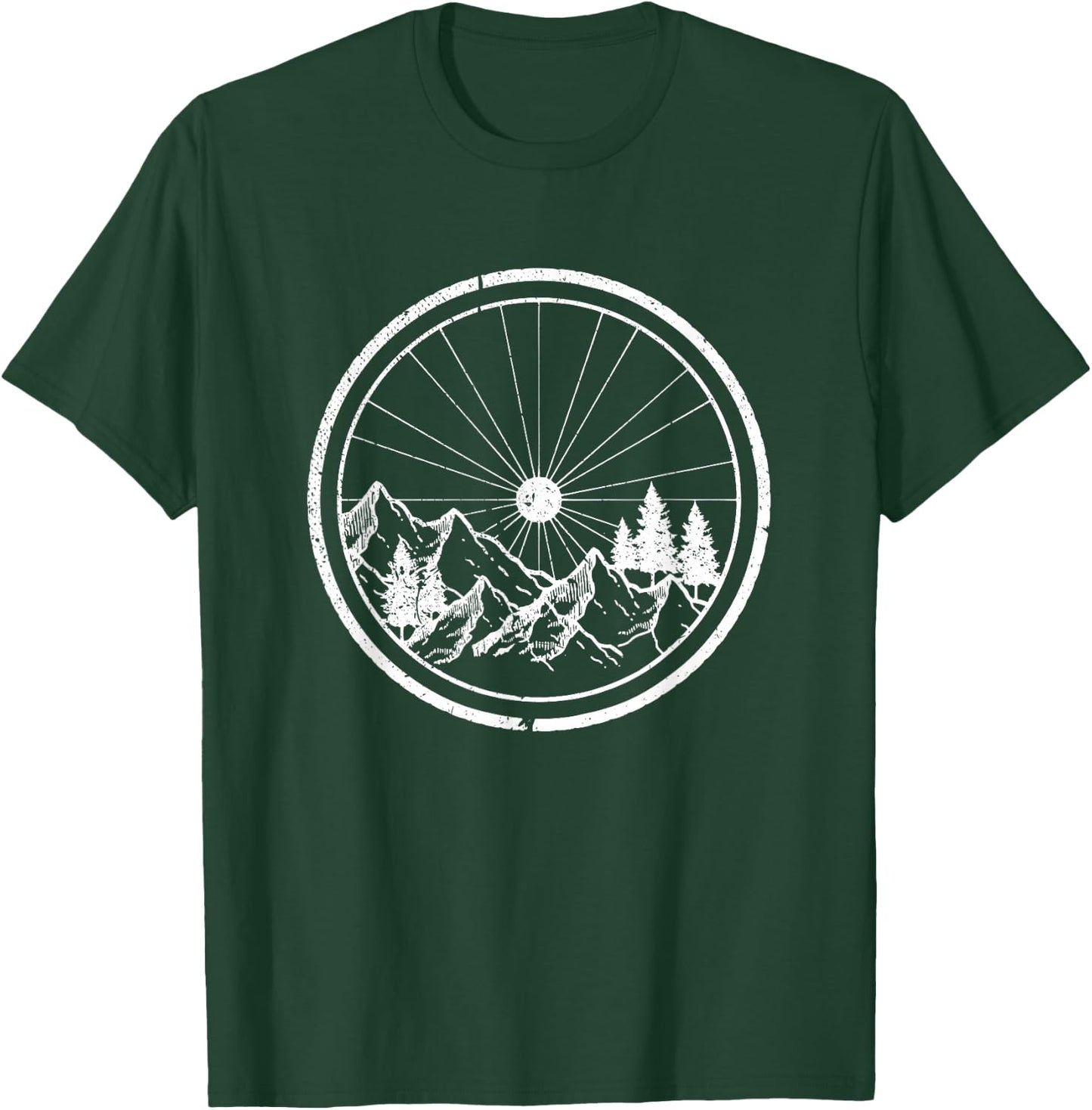 Mountain Bike MTB Cycling Biking Gift T-Shirt - T-Shirt | Forest