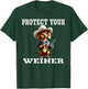 Protect Your Weiner Dog Funny Pun Western Wear Dachshund T-Shirt - T-Shirt | Forest