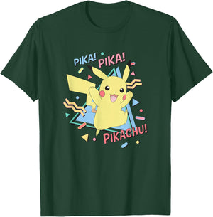Pokémon Pikachu Retro Nineties Pika Pika Portrait T-Shirt - T-Shirt | Forest