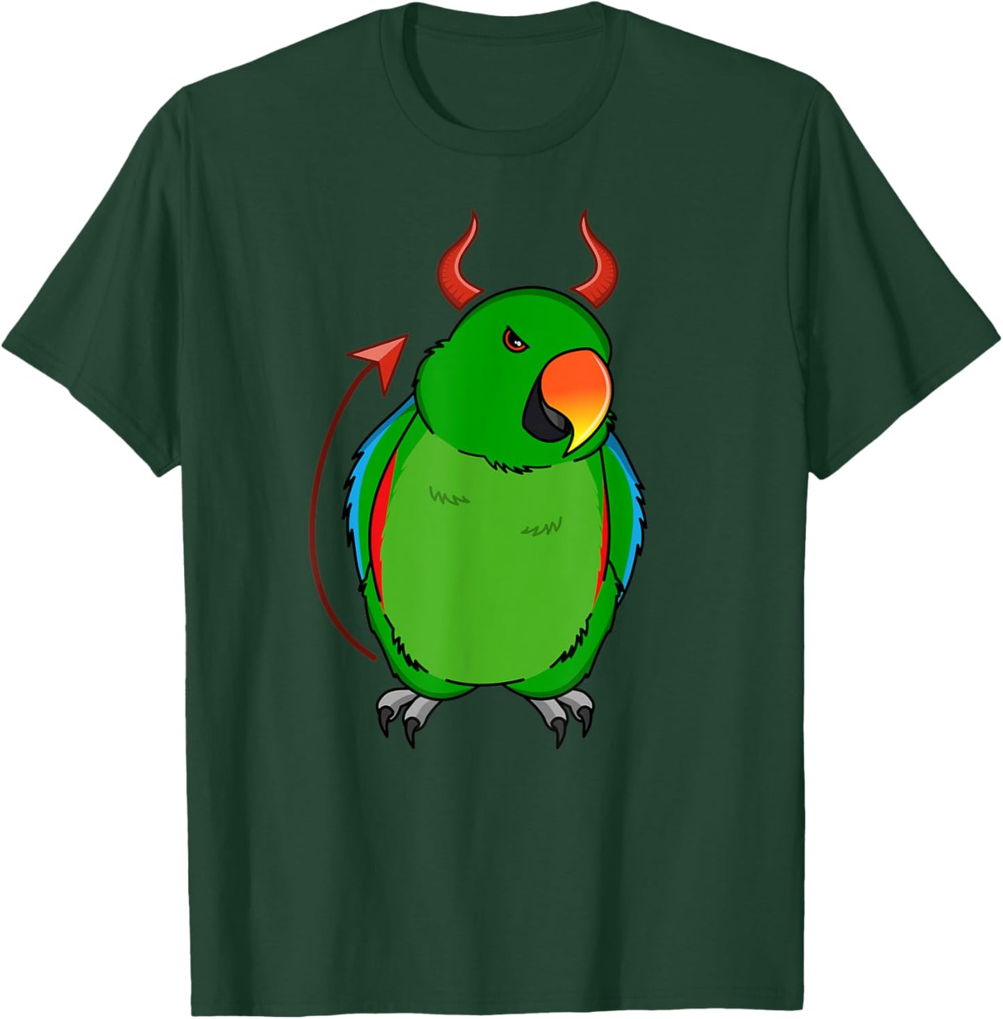 Scary Devil Costume Parrot I Male Eclectus T-Shirt - T-Shirt | Forest