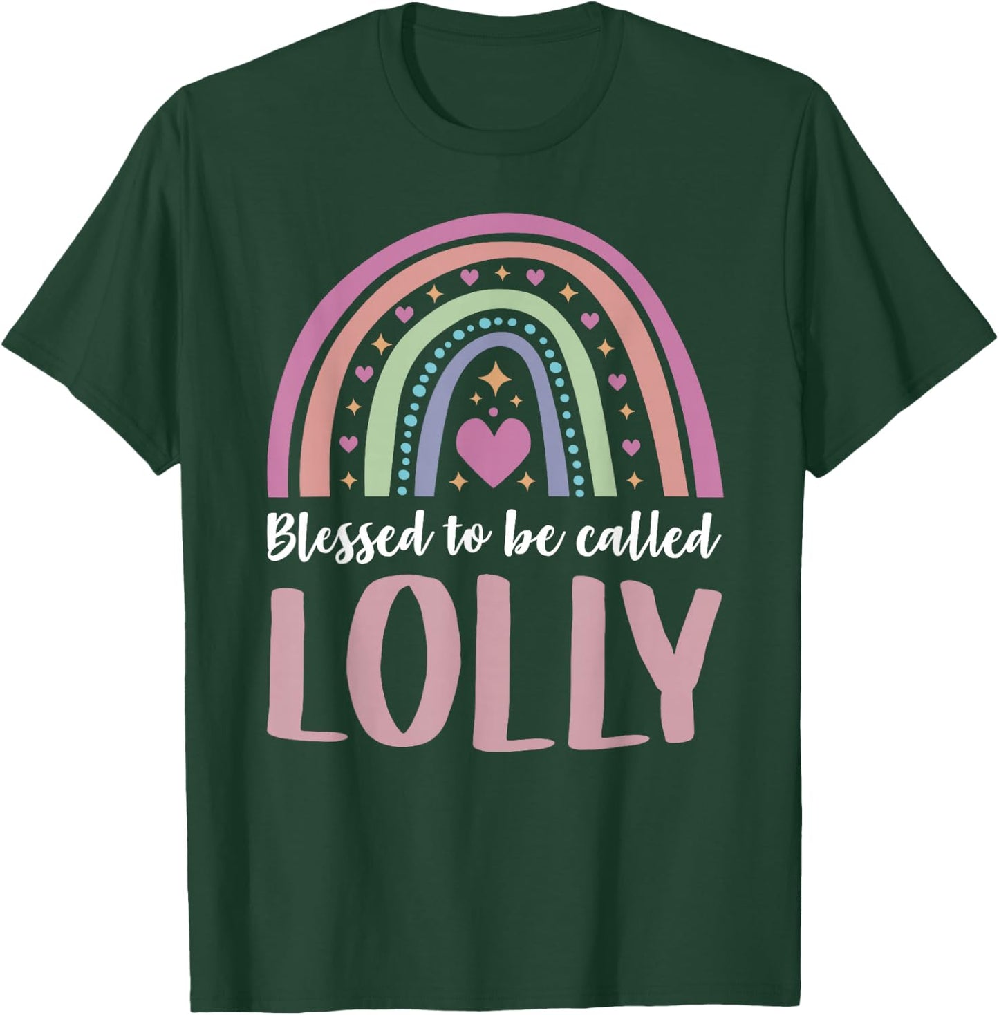 Lolly Shirt for Grandma Women Mothers Day Blessed Lolly T-Shirt - T-Shirt | Forest