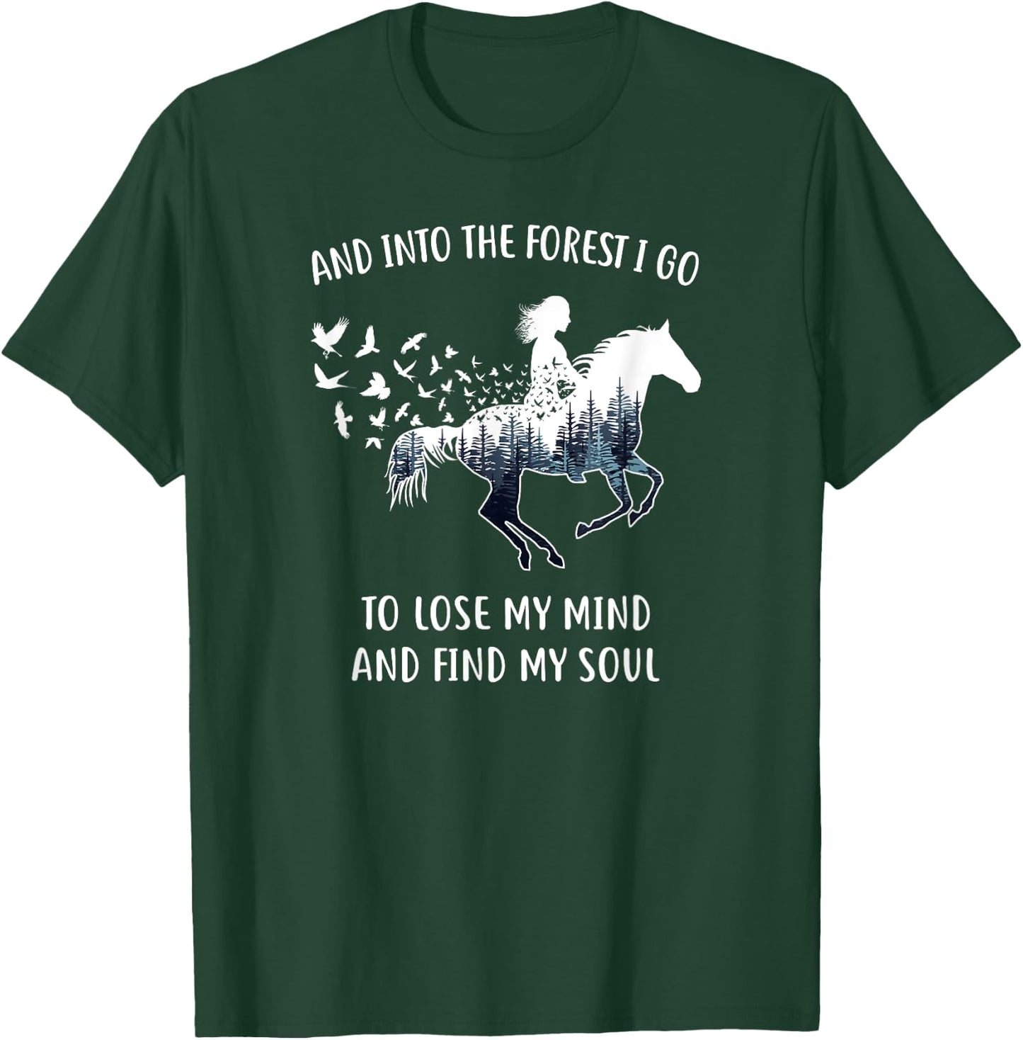 Horse Shirts : Into The Forest I Go Horse Riding T-Shirt - T-Shirt | Forest