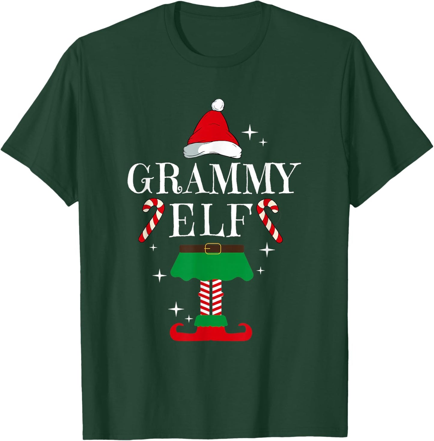 Grammy Elf Shirt Christmas Family Elf Holiday Xmas Elf T-Shirt - T-Shirt | Forest
