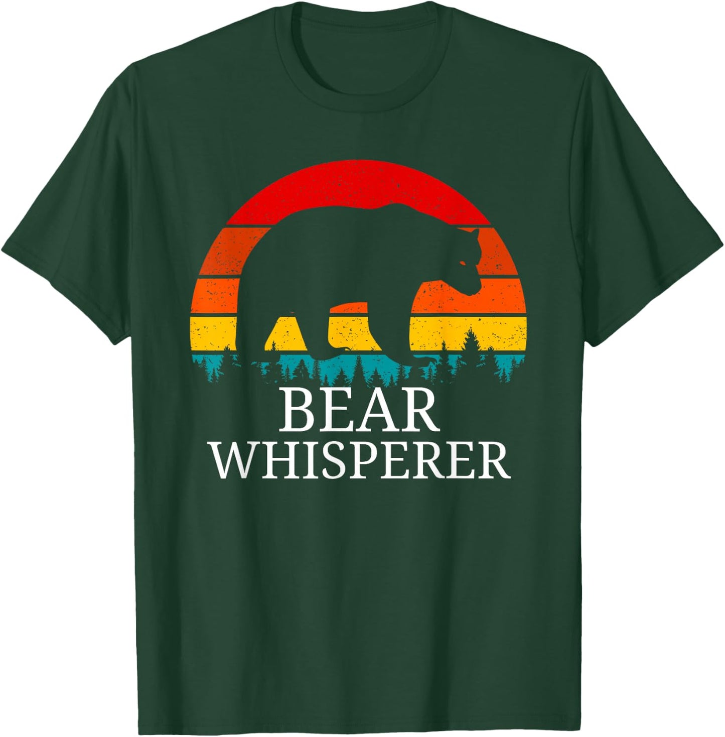 Vintage Bear Whisperer Wildlife Animal Bear Lover Gift T-Shirt - T-Shirt | Forest
