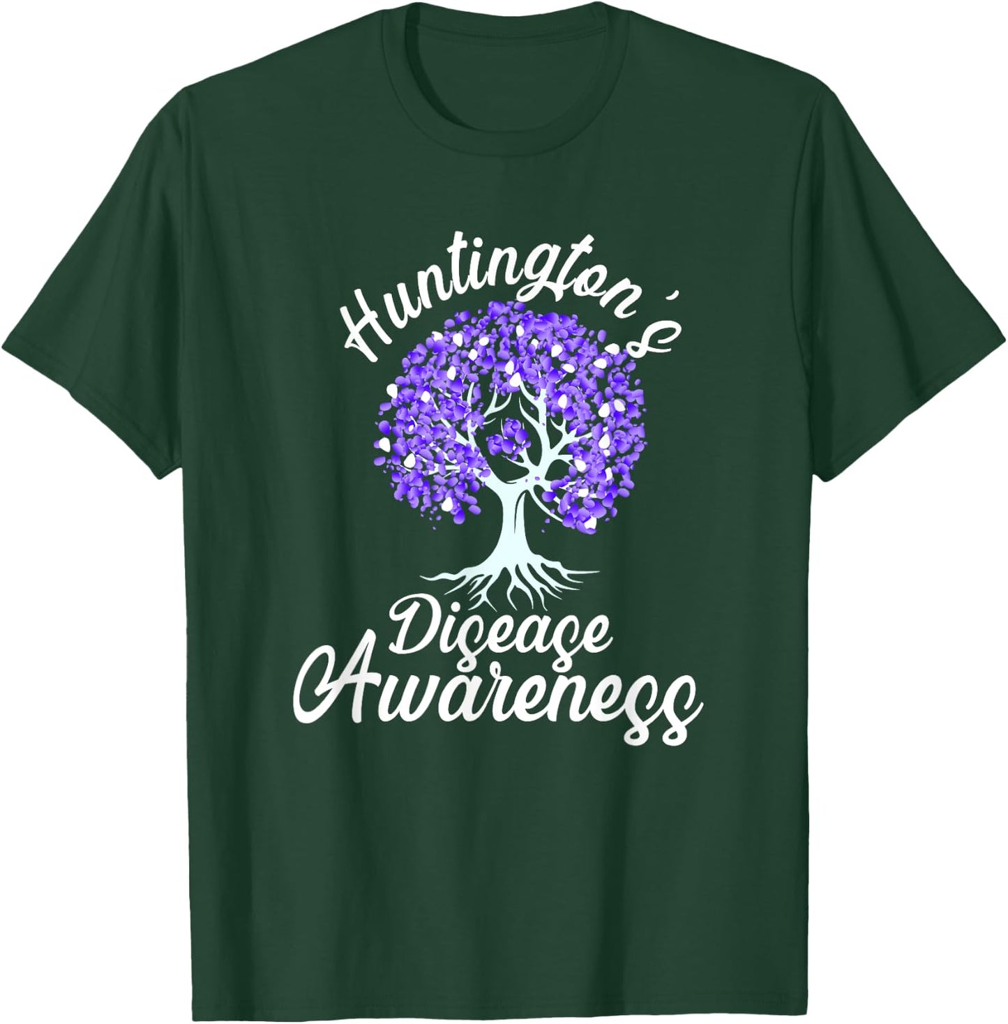 Huntingtons Disease Awareness Warrior Tree Hop T-Shirt - T-Shirt | Forest