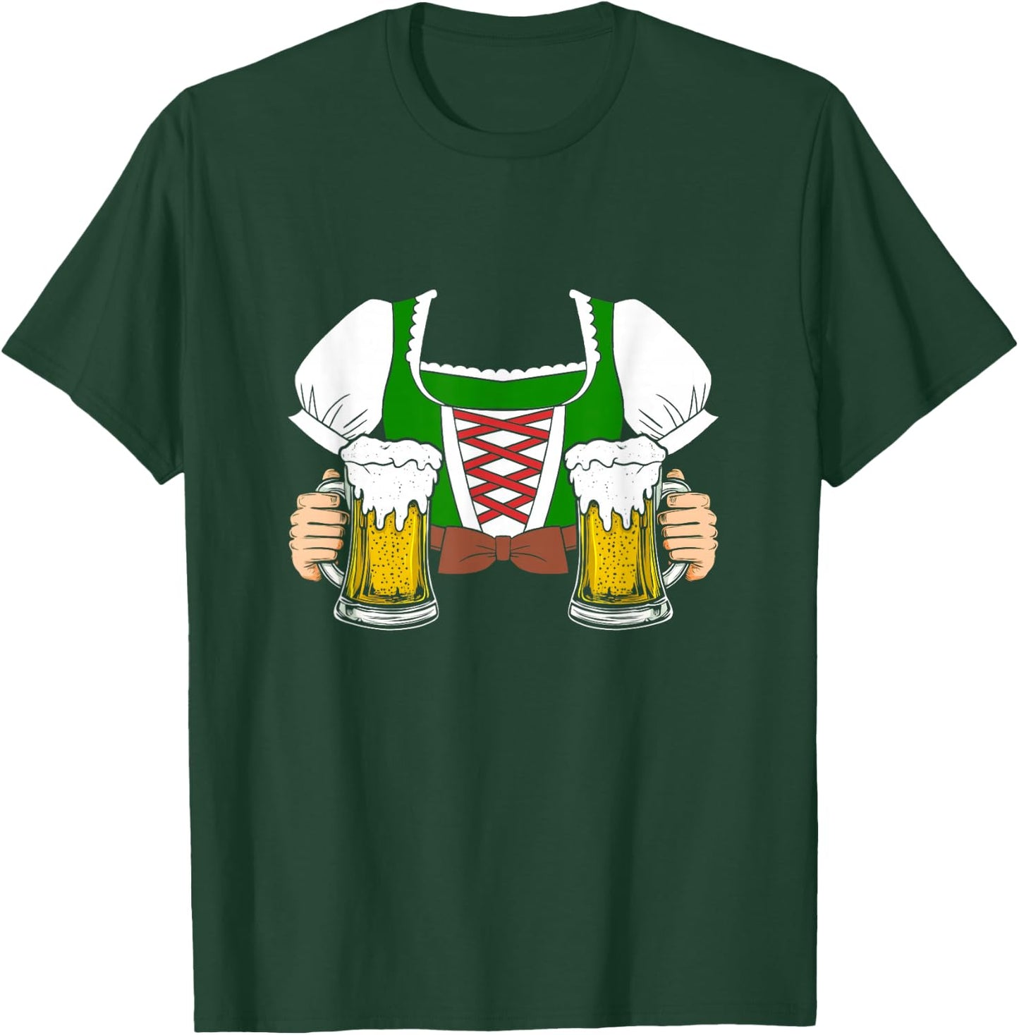 Drindl Costume German Bavarian Oktoberfest Festival Women T-Shirt - T-Shirt | Forest
