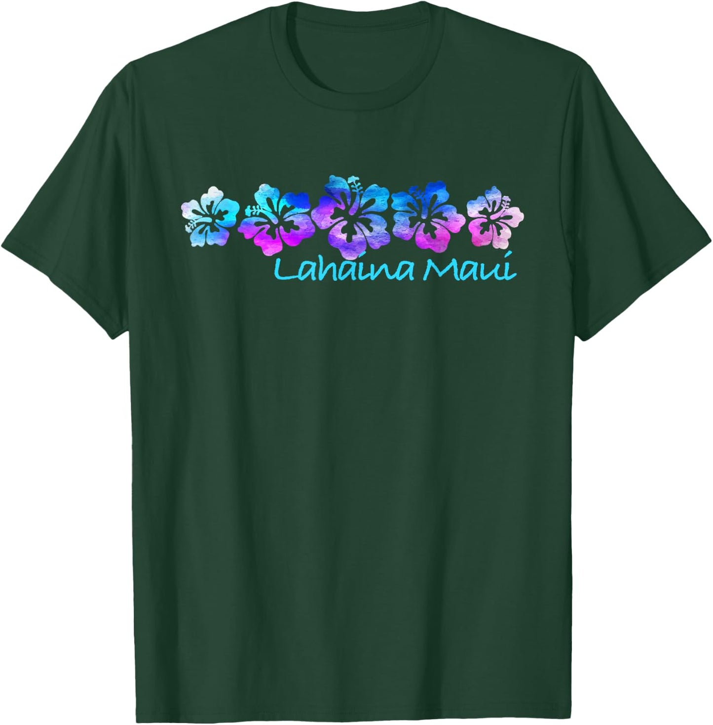 Lahaina Maui Tropical Flower -Vacation Beach T-Shirt - T-Shirt | Forest