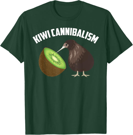 Kiwi Cannibalism | Cute Cannibalistic Bird Gift T-Shirt - T-Shirt | Forest