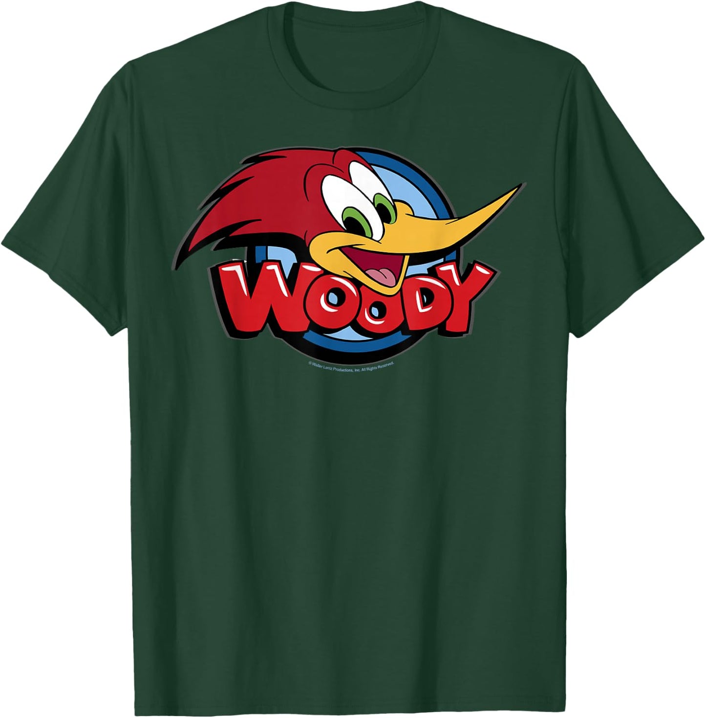 Woody Woodpecker Large Face Logo T-Shirt - T-Shirt | Forest