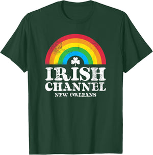Irish Channel New Orleans Vintage St Patrick's Day Rainbow T-Shirt - T-Shirt | Forest