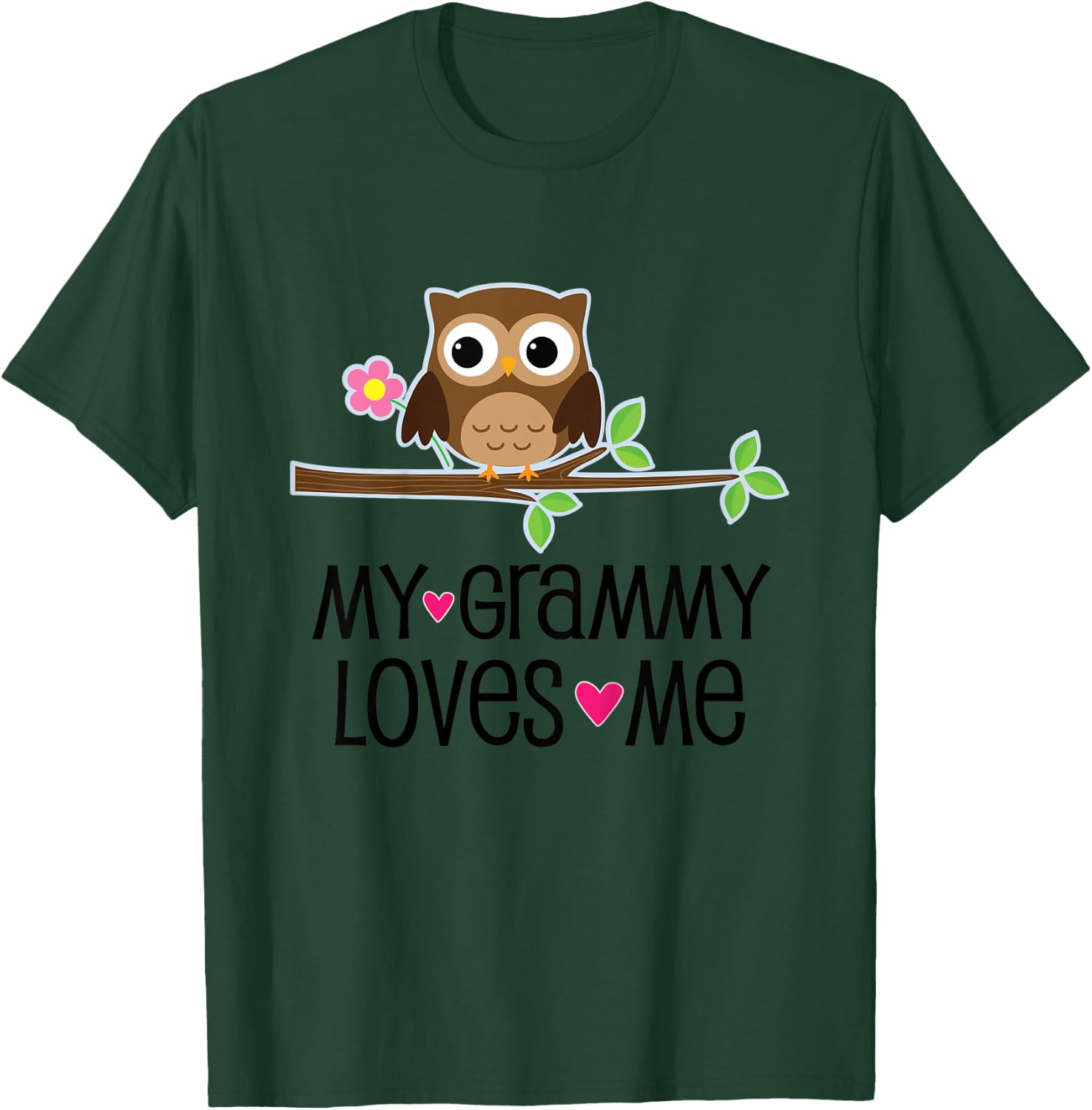 Kids My Grammy Loves Me Grandchild Gift T-Shirt - T-Shirt | Forest