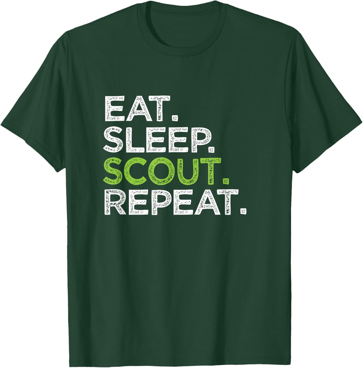 Cool Eat Sleep Scout Repeat Cub Love Scouting Leader T-Shirt - T-Shirt | Forest