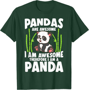 Panda Shirt Cute Panda Pandas are Awesome Panda Bear T-Shirt - T-Shirt | Forest