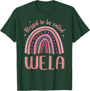 Wela for Grandma Women Mother's Day Blessed Wela T-Shirt - T-Shirt | Forest