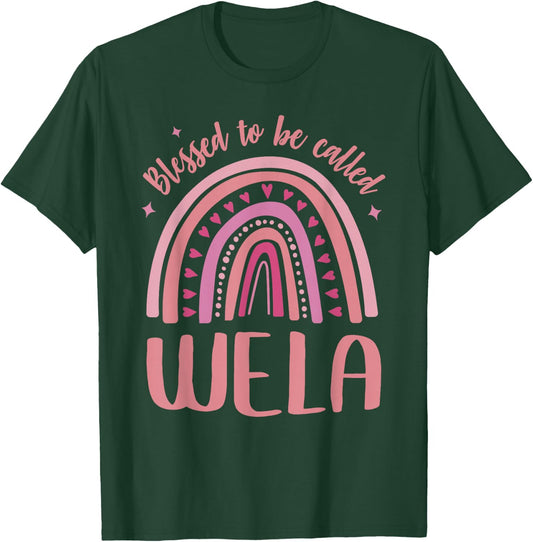 Wela for Grandma Women Mother's Day Blessed Wela T-Shirt - T-Shirt | Forest