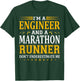Marathon Runner Engineer Running Design Marathon Race Gift T-Shirt - T-Shirt | Forest