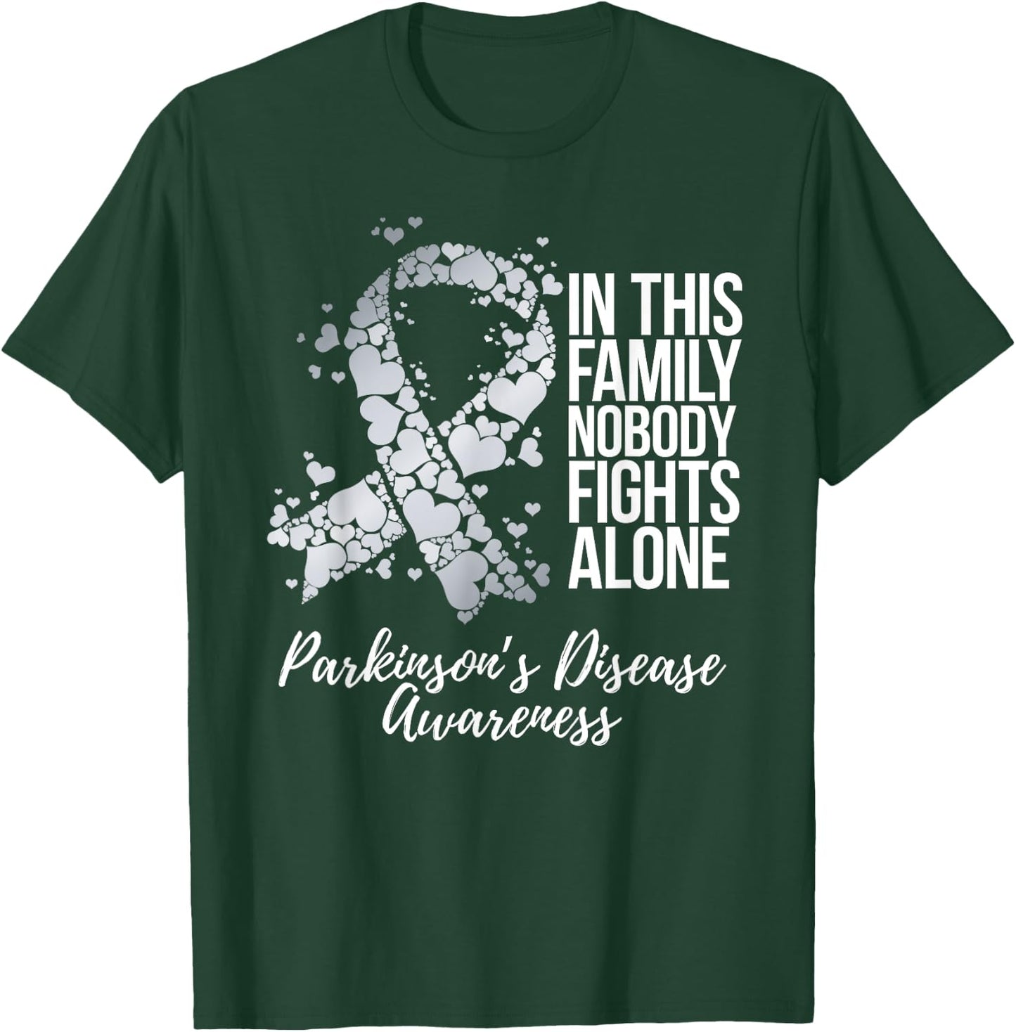 Family Support Parkinsons Disease Awareness T-Shirt - T-Shirt | Forest