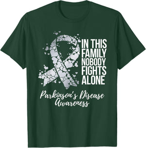 Family Support Parkinsons Disease Awareness T-Shirt - T-Shirt | Forest