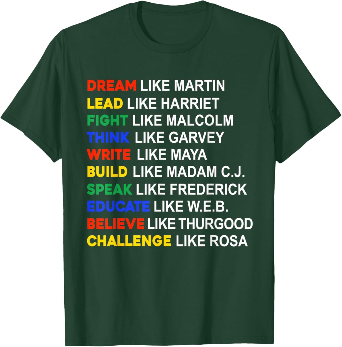 Black History Month African American Country Celebration T-Shirt - T-Shirt | Forest