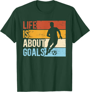 Soccer Funny Life Is About Goals Boys T-Shirt - T-Shirt | Forest