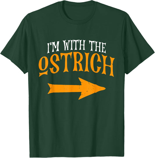 I'm With Ostrich Halloween Costume Funny Couples Ostrich T-Shirt - T-Shirt | Forest