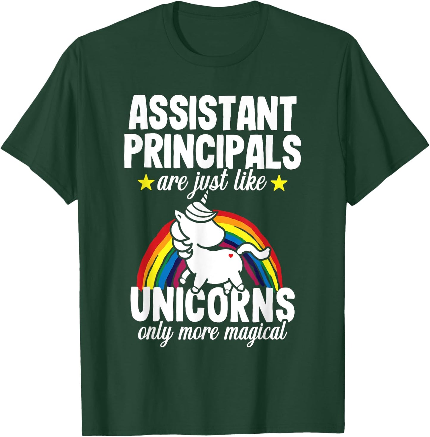 Assistant Principal Funny Unicorn Teacher Appreciation Women T-Shirt - T-Shirt | Forest