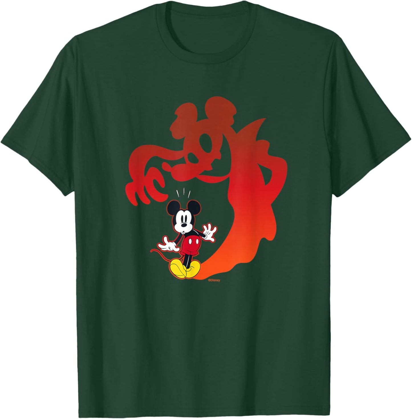 Disney Mickey Mouse Halloween Spooky Scary Shadows Vampire T-Shirt - T-Shirt | Forest