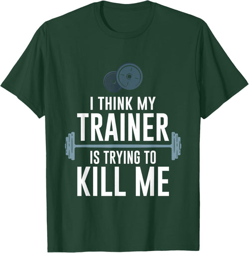 Intense Fitness Exercise I Think My Trainer Is Trying To Kill Me Gym - -Adults, Black, Small