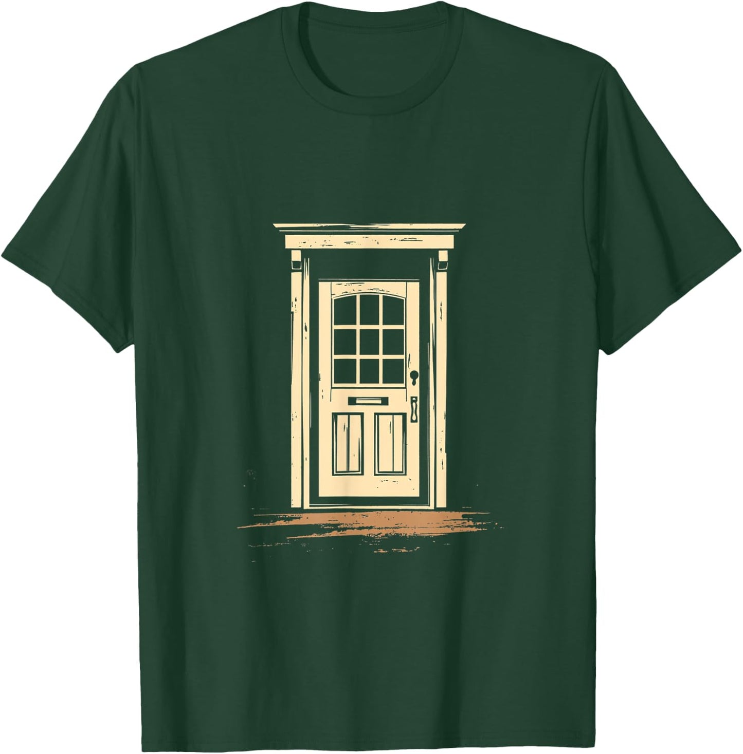 Vintage Front Door Architecture T-Shirt - T-Shirt | Forest