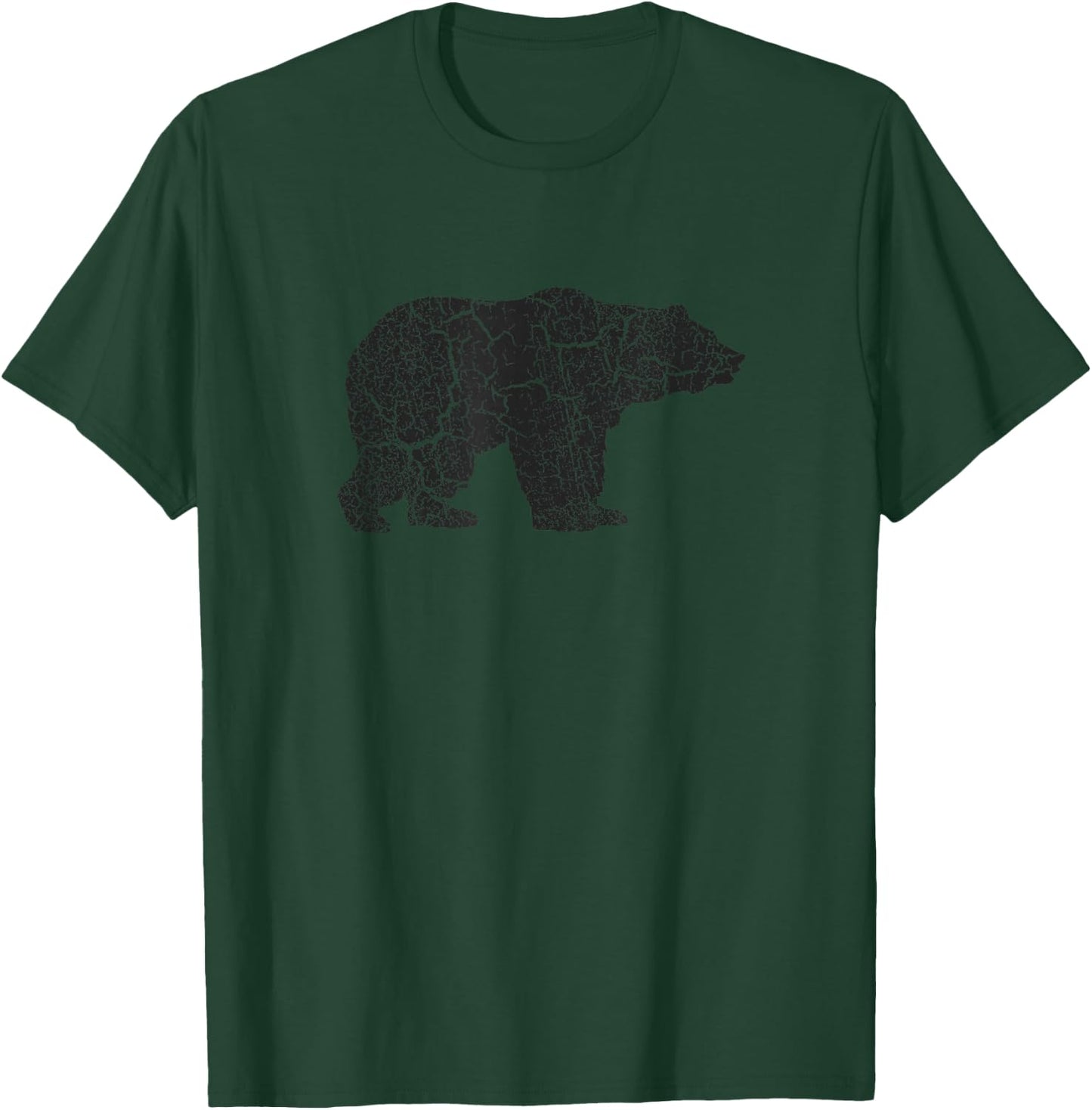 Grizzly Bear Distressed Print - Vintage Grizzly Bear T-Shirt - T-Shirt | Forest