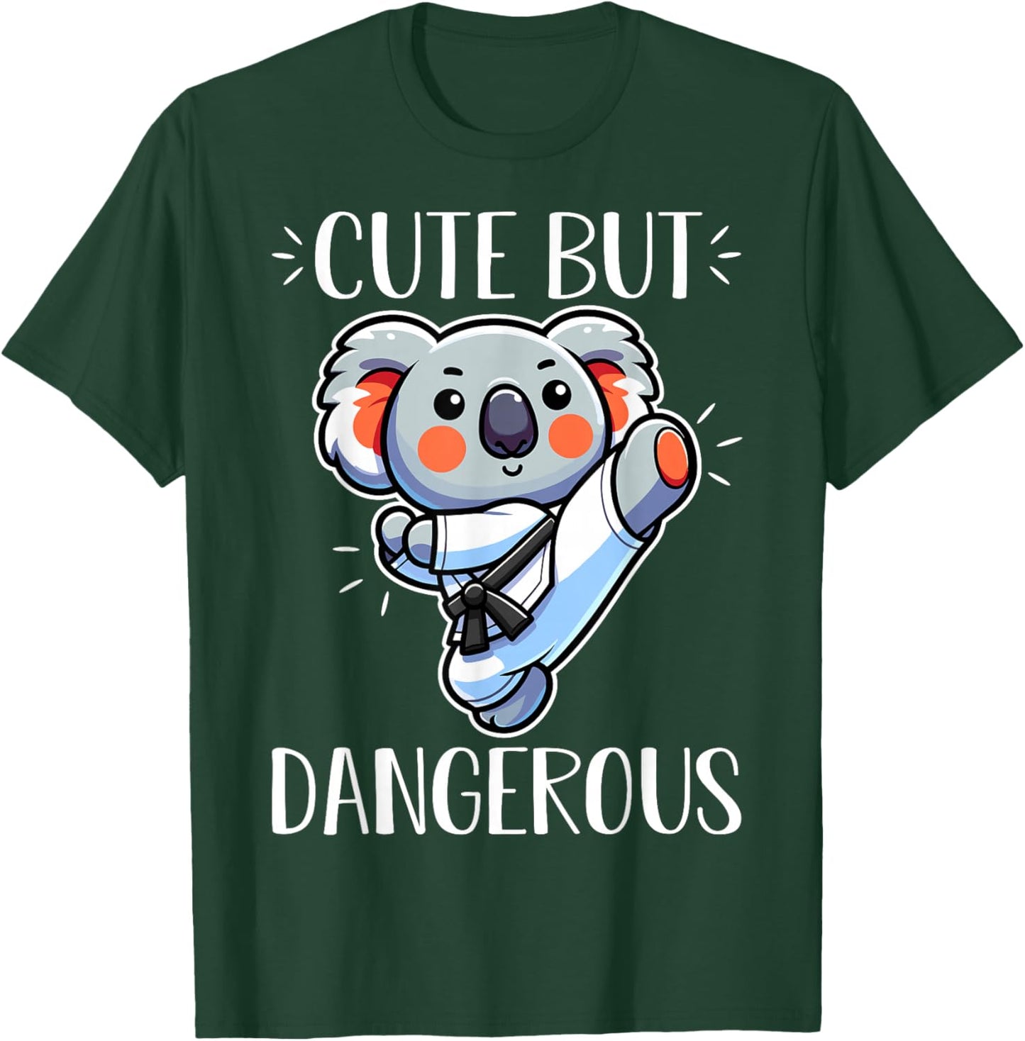Cute but Dangerous Karate Taekwondo Koala Karate Girl T-Shirt - T-Shirt | Forest