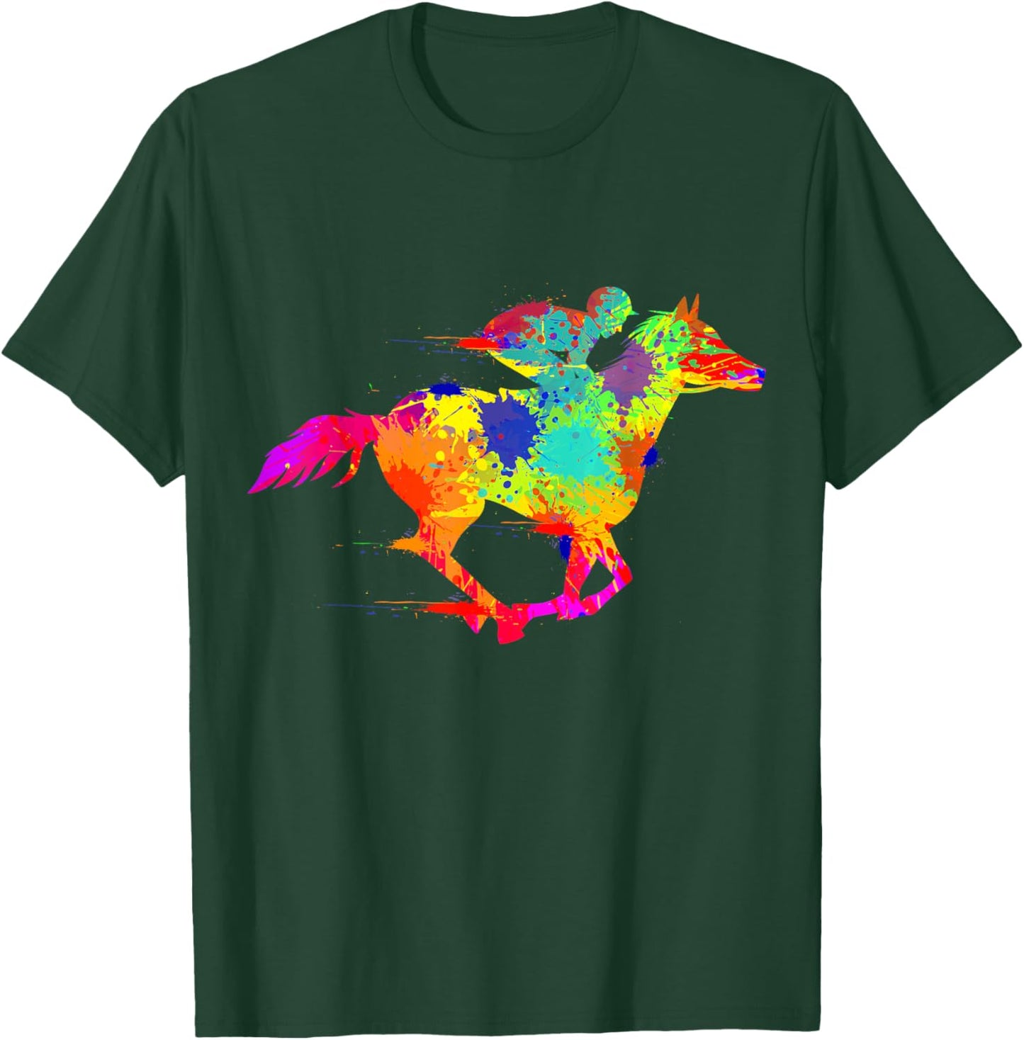 Horse Racing Derby Jockey Men T-Shirt - T-Shirt | Forest