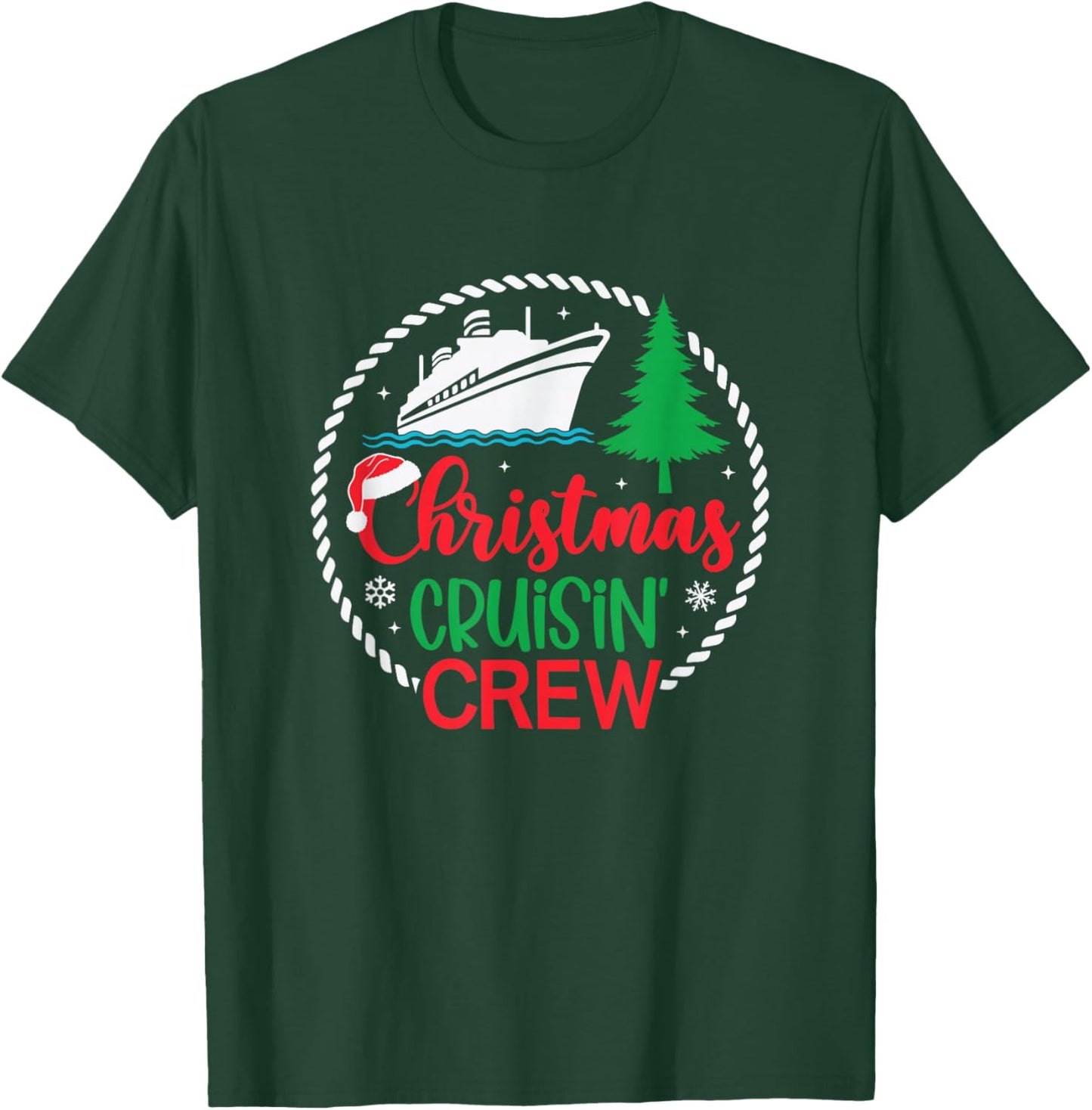 Christmas Cruise Squad Family Vacation Matching Family Funny T-Shirt - T-Shirt | Forest
